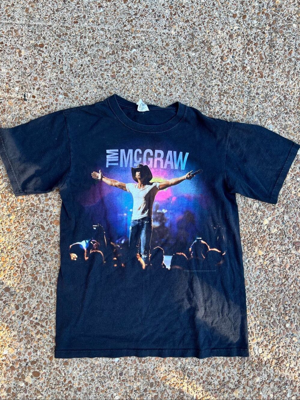 Vintage Tim McGraw 2011 Live Emotional Traffic Concert Tour t Shirt S black